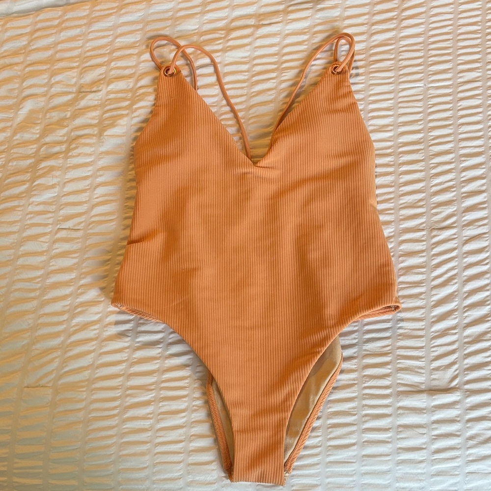 La Hearts Orange One Piece Swimsuit